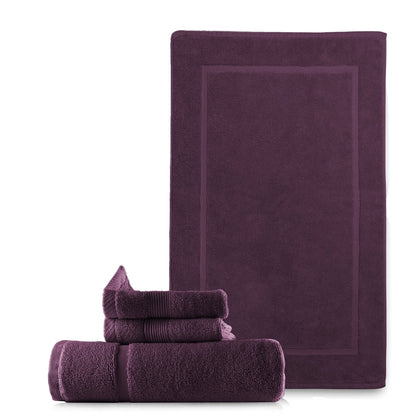 Bath Towel Collection, 100% Cotton Luxury Soft 10 Pc Set – Black