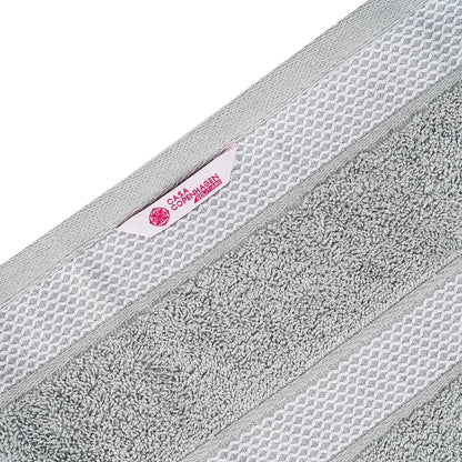 Solitaire Towels, 4 Pieces Bath Towel Set- Grey Violet, 600 GSM Designed in Denmark Made of Soft Egyptian Cotton for Bathroom, Kitchen & Shower