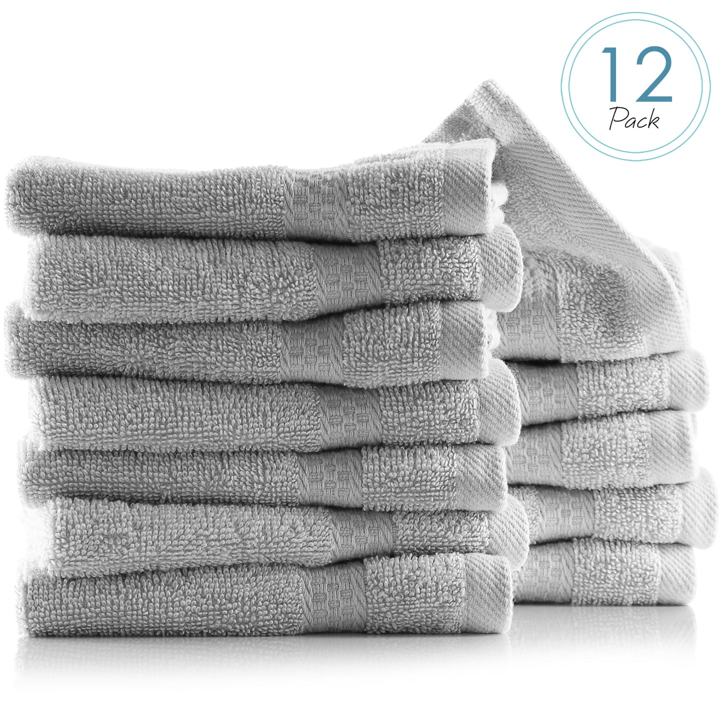 Bath Towel Collection, 100% Cotton Luxury Soft 10 Pc Set – Black