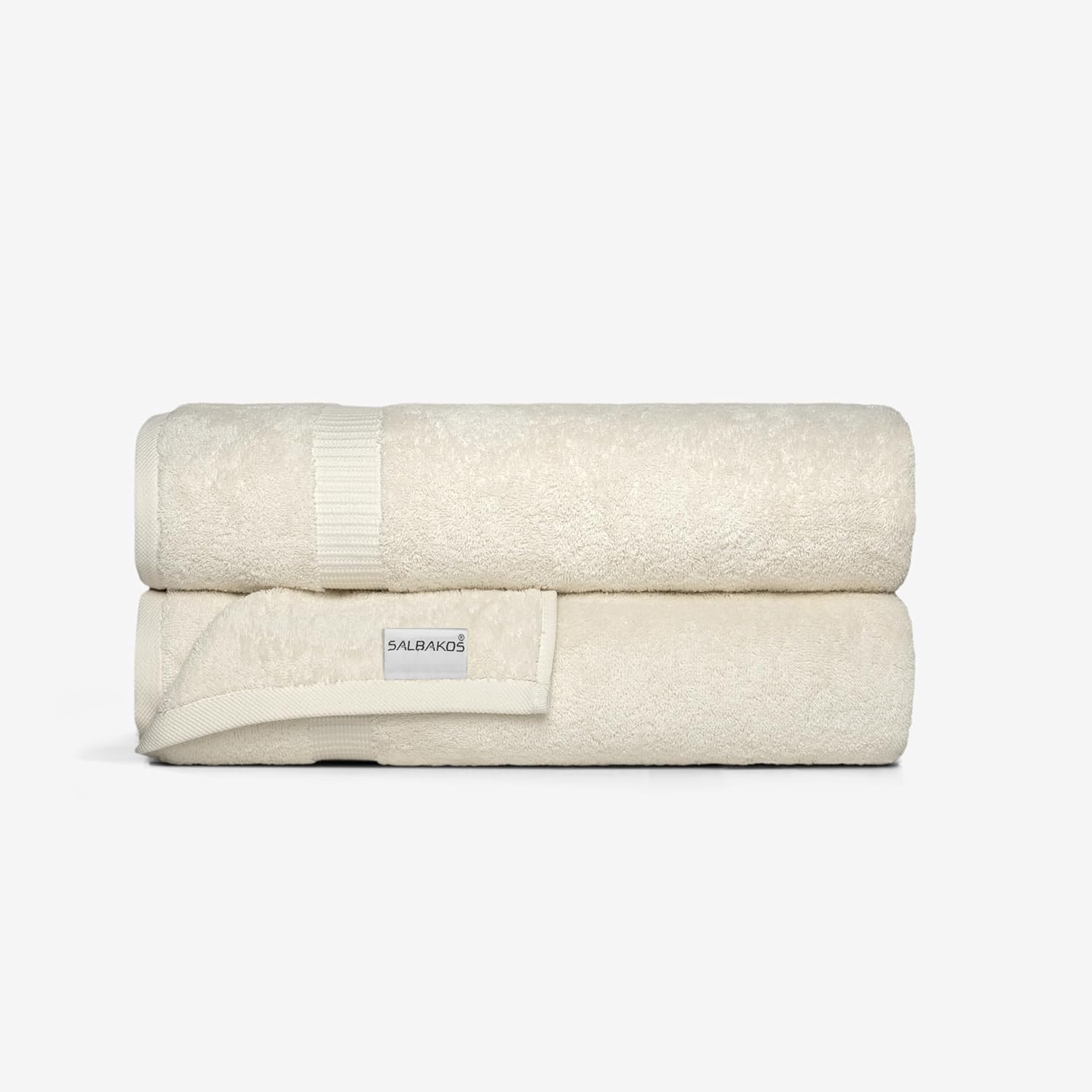 100% Turkish Cotton Jumbo Bath Sheet Towel Oversized 40X80 Inch | Premium Hotel & Spa Quality, Soft, Absorbent, XL Bath Towels | Made in Turkey (Pack of 1, Ivory, Jumbo Bath Sheet)