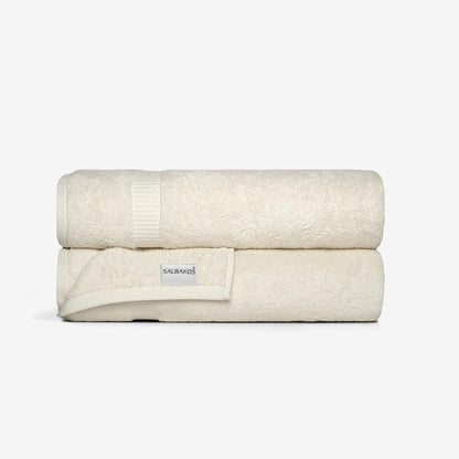 100% Turkish Cotton Jumbo Bath Sheet Towel Oversized 40X80 Inch | Premium Hotel & Spa Quality, Soft, Absorbent, XL Bath Towels | Made in Turkey (Pack of 1, Ivory, Jumbo Bath Sheet)