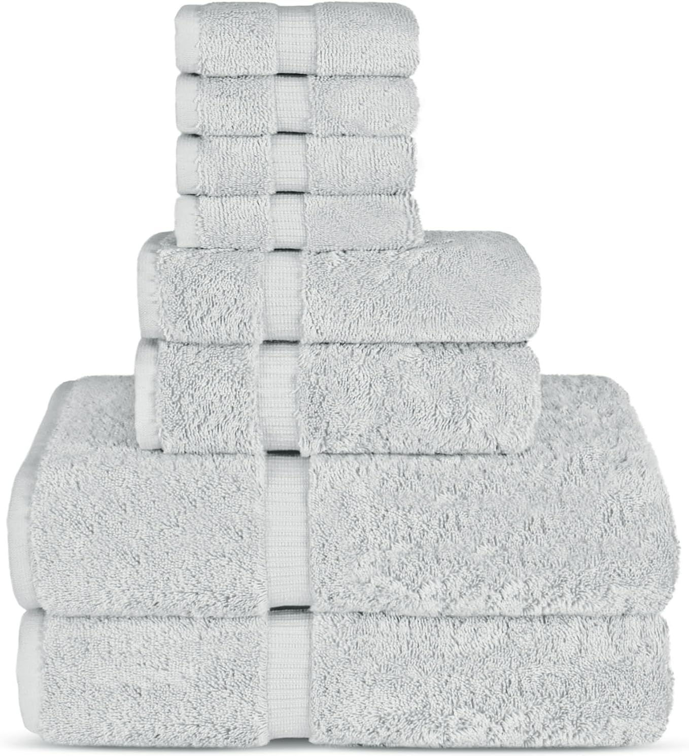 Premium Cotton Absorbent Turkish Towels (Bath Towel - Set of 4, Dark Gray)