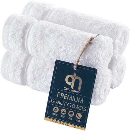 4-Piece Bath Towels Set, 100% Turkish Cotton Premium Quality Towels for Bathroom, Quick Dry Soft and Absorbent Turkish Towel, Set Includes 4 Bath Towels (Grey)