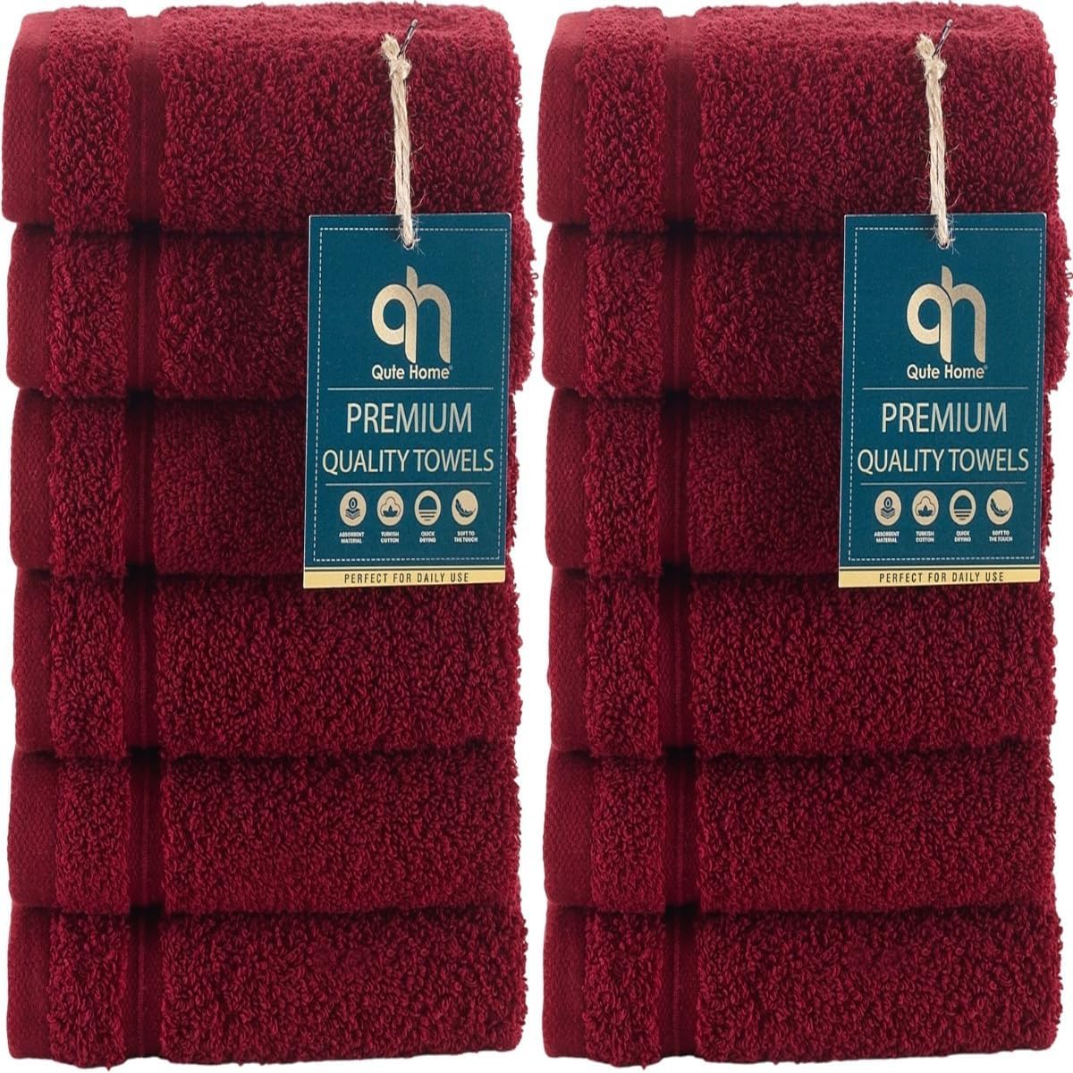 4-Piece Bath Towels Set, 100% Turkish Cotton Premium Quality Towels for Bathroom, Quick Dry Soft and Absorbent Turkish Towel, Set Includes 4 Bath Towels (Grey)