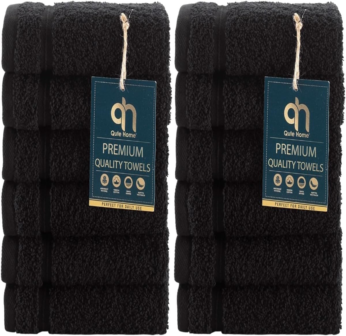 4-Piece Bath Towels Set, 100% Turkish Cotton Premium Quality Towels for Bathroom, Quick Dry Soft and Absorbent Turkish Towel, Set Includes 4 Bath Towels (Grey)