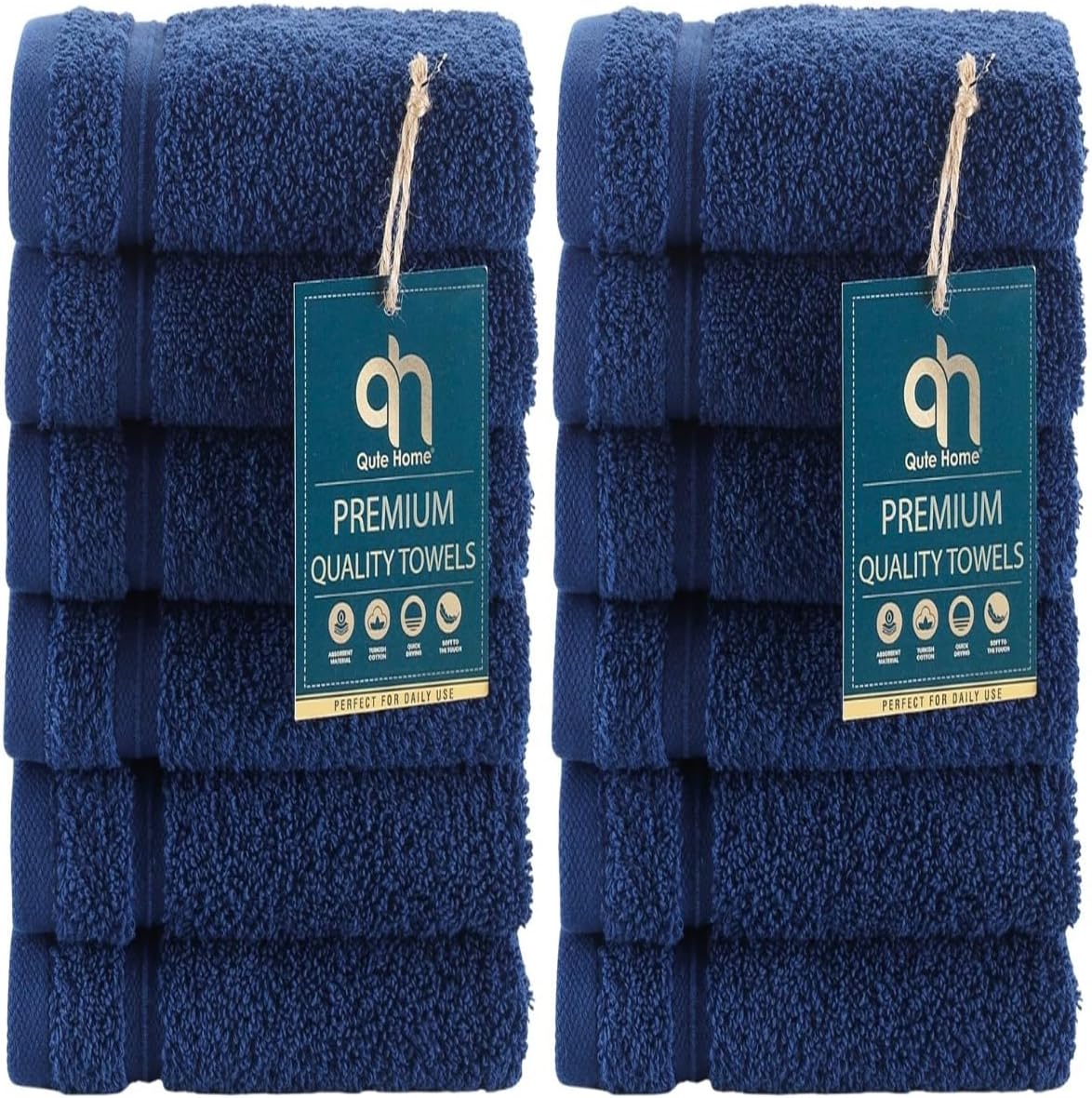 4-Piece Bath Towels Set, 100% Turkish Cotton Premium Quality Towels for Bathroom, Quick Dry Soft and Absorbent Turkish Towel, Set Includes 4 Bath Towels (Grey)