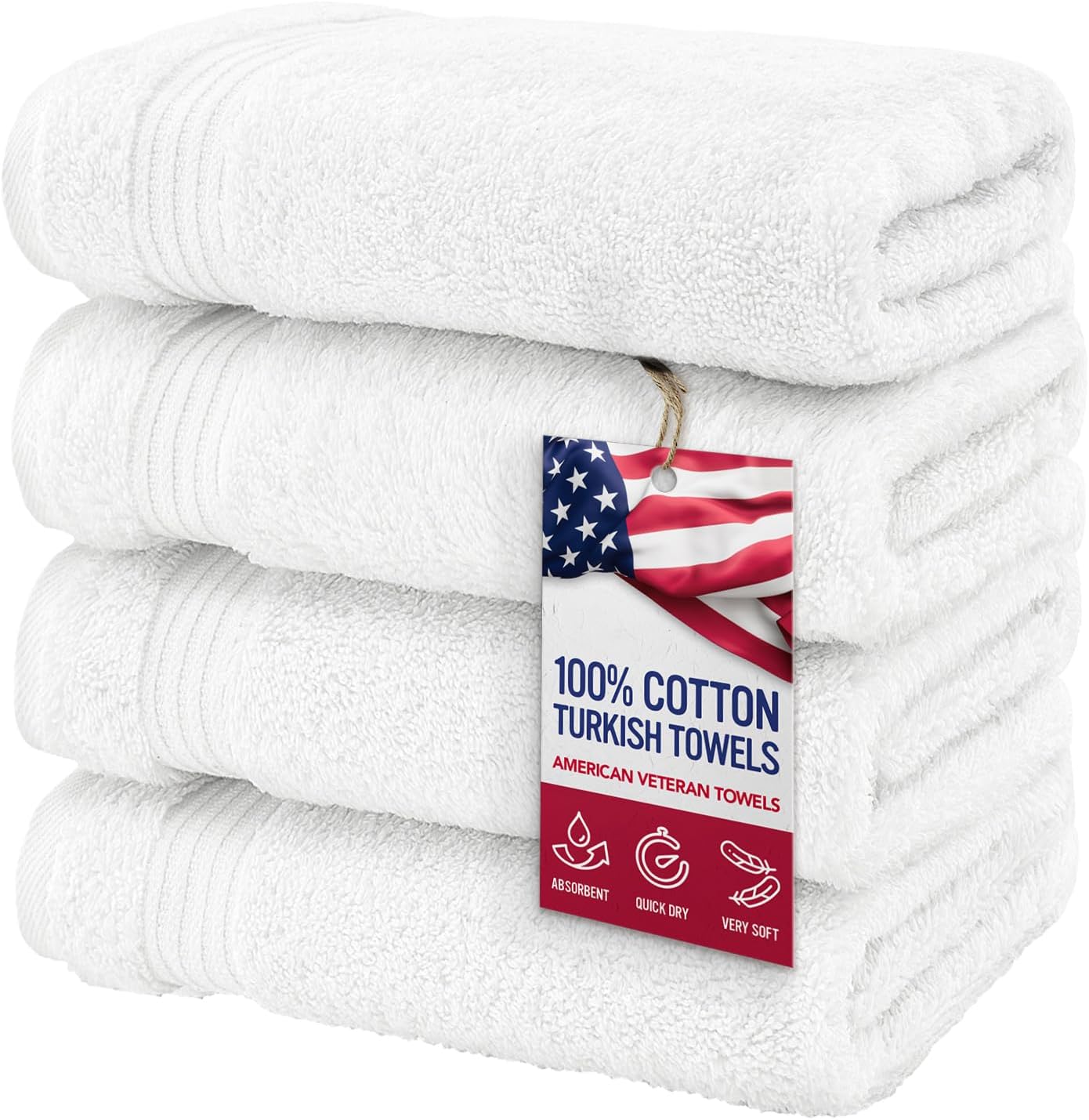 , 100% Cotton Turkish 6 Piece Towel Set, Luxury Towels Set of 6 for Bathroom Essentials, 2 Bath Towels 2 Hand Towels 2 Washcloths, Brown