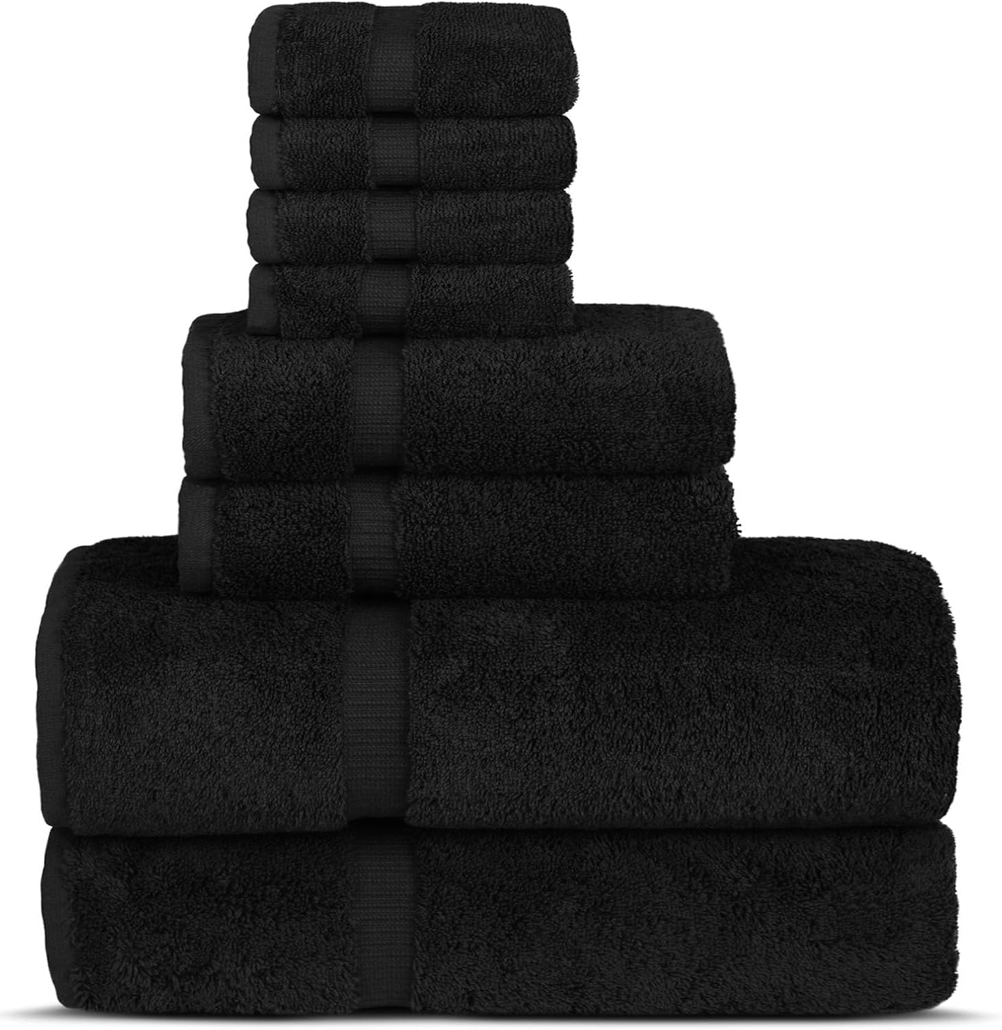Premium Cotton Absorbent Turkish Towels (Bath Towel - Set of 4, Dark Gray)