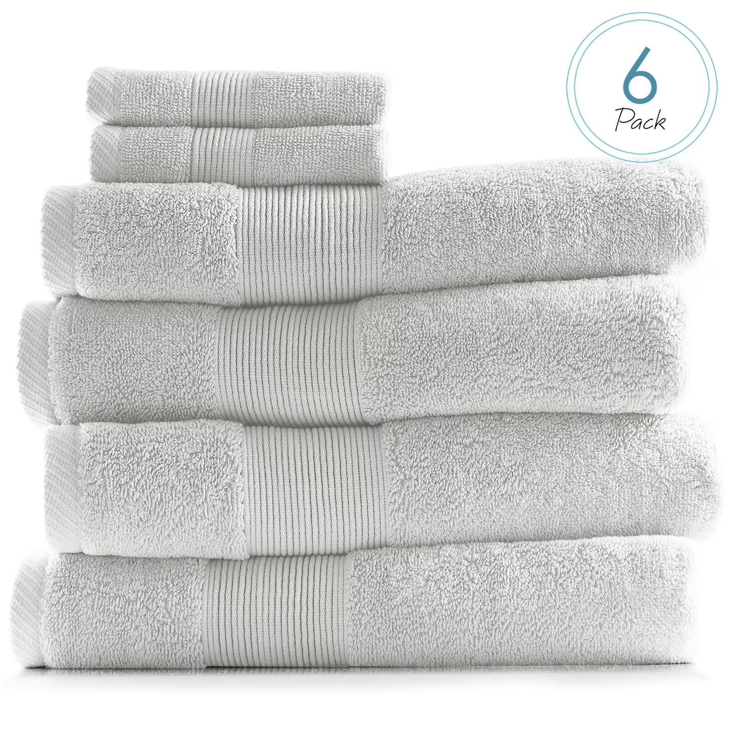Bath Towel Collection, 100% Cotton Luxury Soft 10 Pc Set – Black
