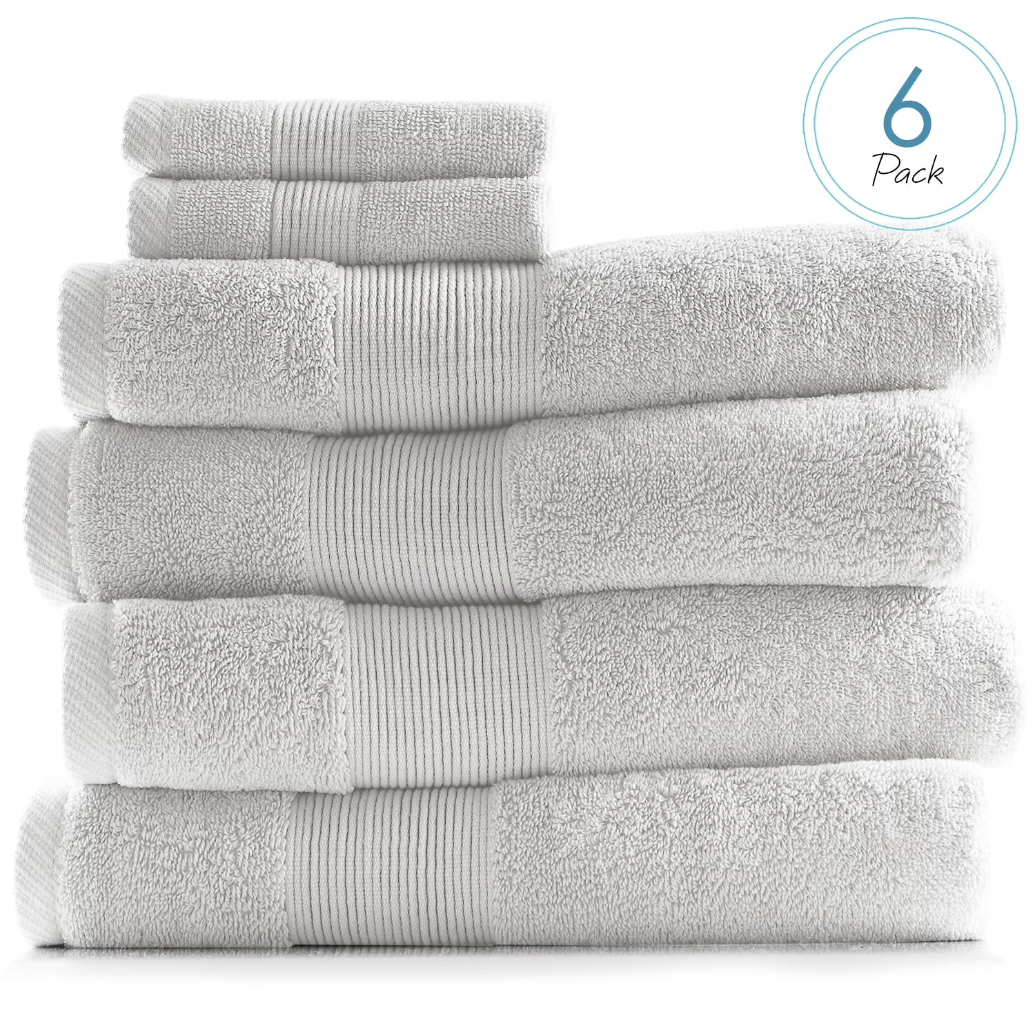 Bath Towel Collection, 100% Cotton Luxury Soft 10 Pc Set – Black