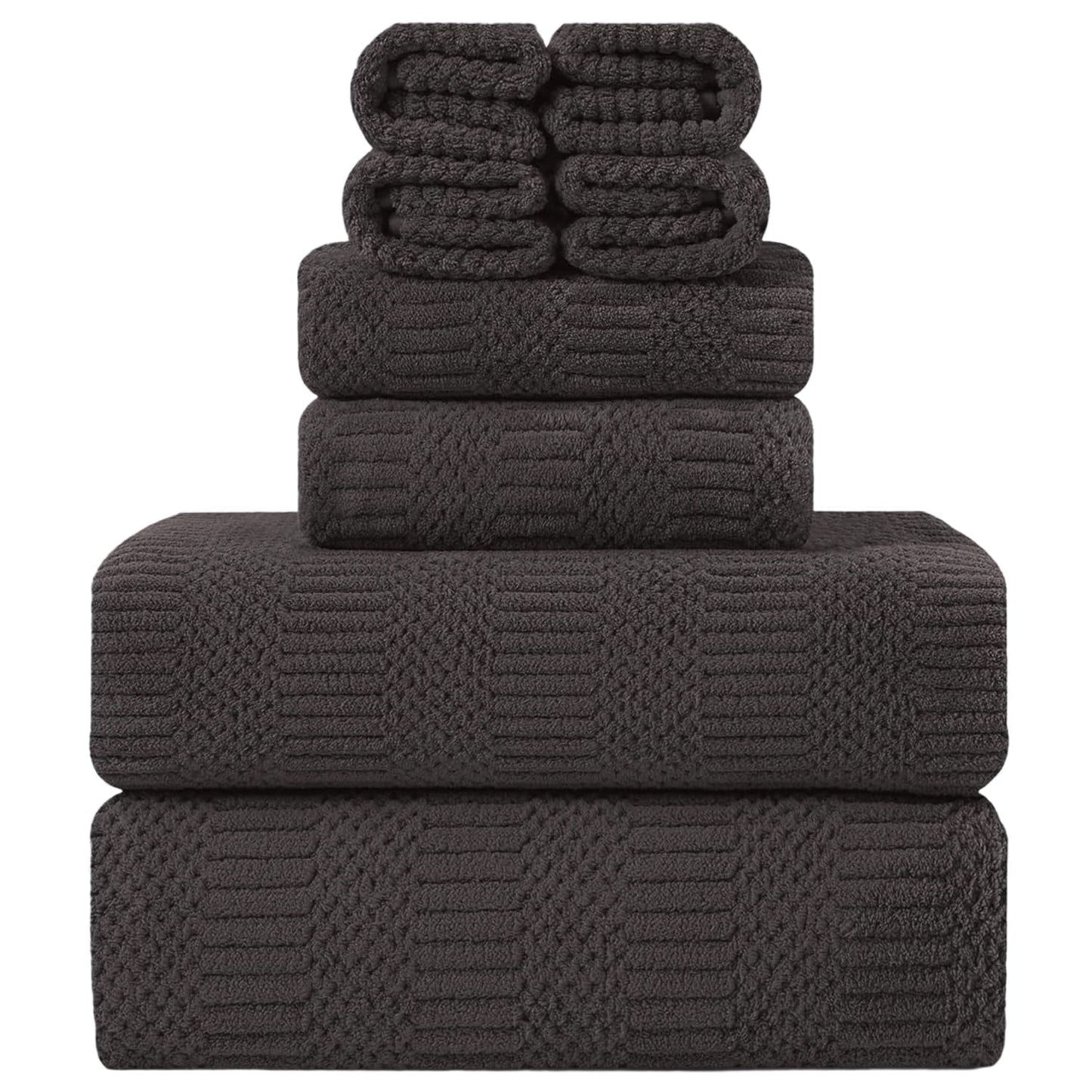 8 Piece Microfiber Bath Towel Set,700Gsm Quick Dry & Less Lint, 2 Oversized Bath Towels, 2 Towels & 4 Washcloths,Highly Absorbent,Ultra Soft Shower Towel for Bathroom Hotel-Light Green