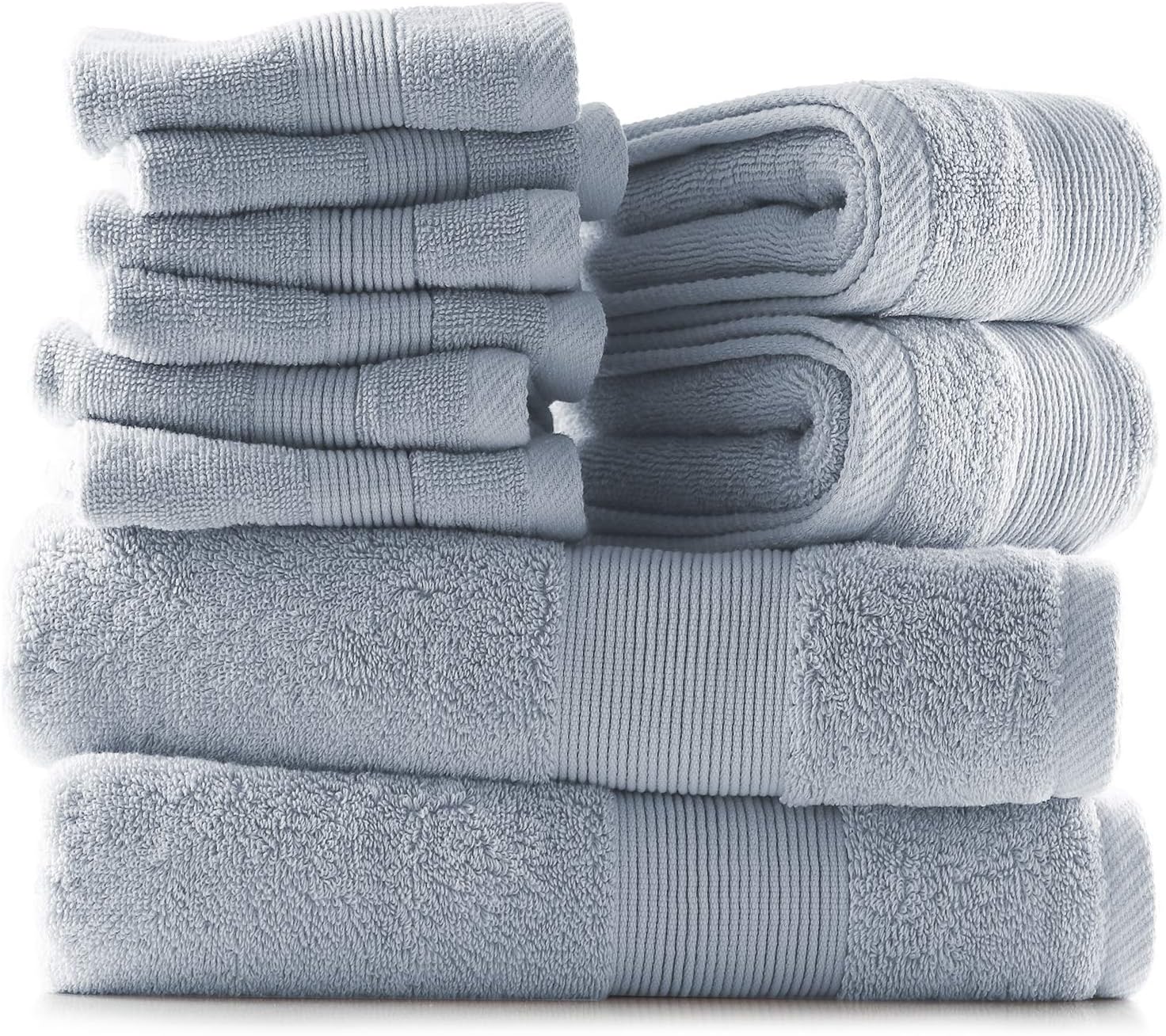 Bath Towels for Bathroom - 100% Ring Spun Cotton Luxury Bathroom Towels - Ultra Soft & Highly Absorbent, Bath Towels Set of 6 - Burgundy Red