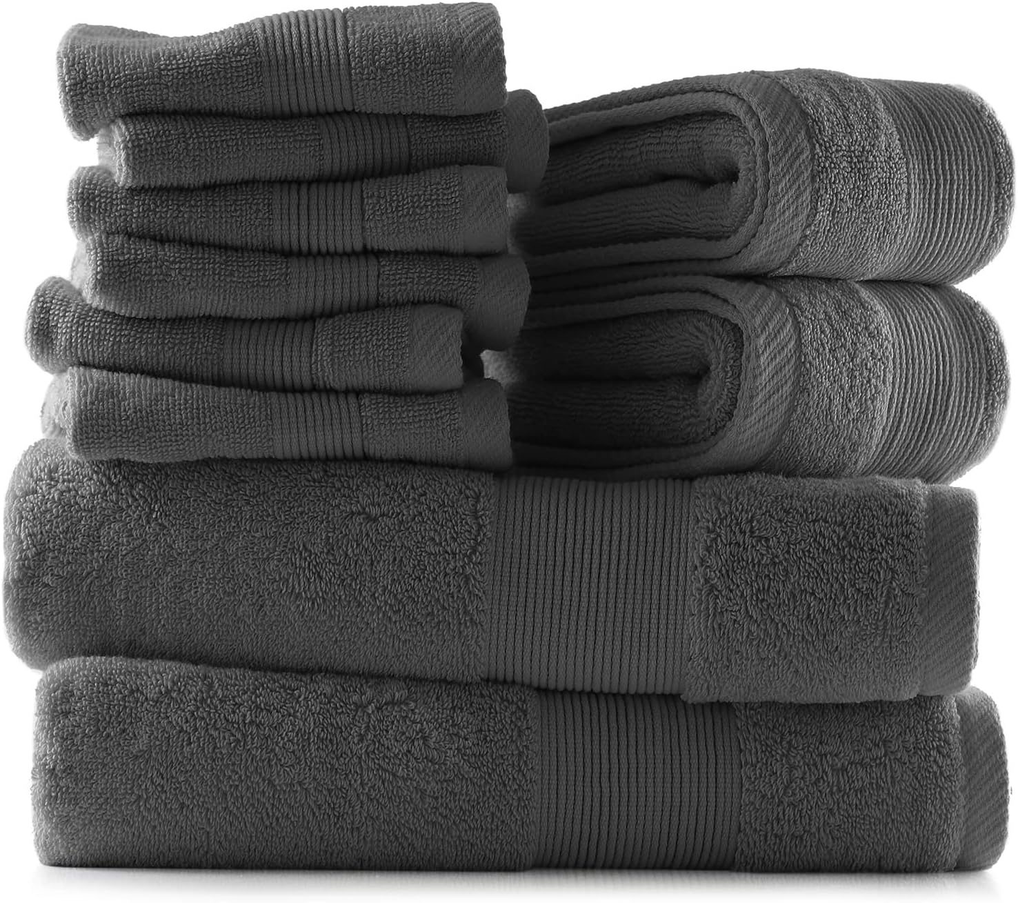 Bath Towels for Bathroom - 100% Ring Spun Cotton Luxury Bathroom Towels - Ultra Soft & Highly Absorbent, Bath Towels Set of 6 - Burgundy Red
