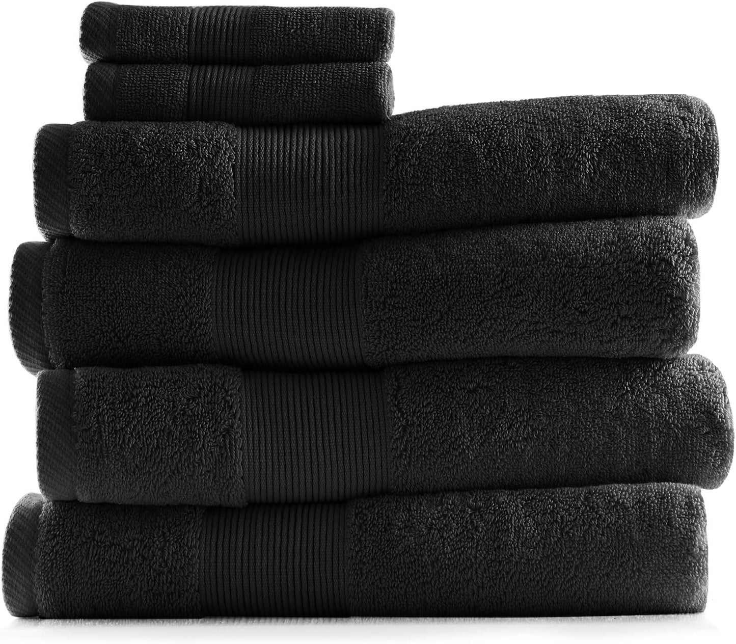 Bath Towels for Bathroom - 100% Ring Spun Cotton Luxury Bathroom Towels - Ultra Soft & Highly Absorbent, Bath Towels Set of 6 - Burgundy Red