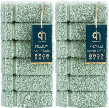 4-Piece Bath Towels Set, 100% Turkish Cotton Premium Quality Towels for Bathroom, Quick Dry Soft and Absorbent Turkish Towel, Set Includes 4 Bath Towels (Grey)