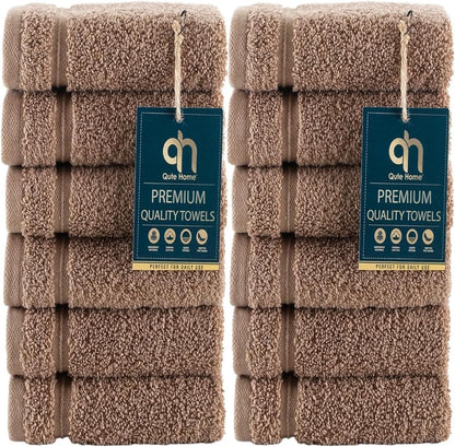 4-Piece Bath Towels Set, 100% Turkish Cotton Premium Quality Towels for Bathroom, Quick Dry Soft and Absorbent Turkish Towel, Set Includes 4 Bath Towels (Grey)