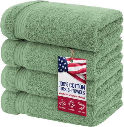 , 100% Cotton Turkish 6 Piece Towel Set, Luxury Towels Set of 6 for Bathroom Essentials, 2 Bath Towels 2 Hand Towels 2 Washcloths, Brown