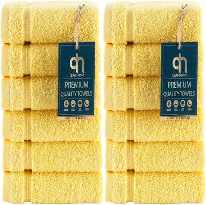 4-Piece Bath Towels Set, 100% Turkish Cotton Premium Quality Towels for Bathroom, Quick Dry Soft and Absorbent Turkish Towel, Set Includes 4 Bath Towels (Grey)