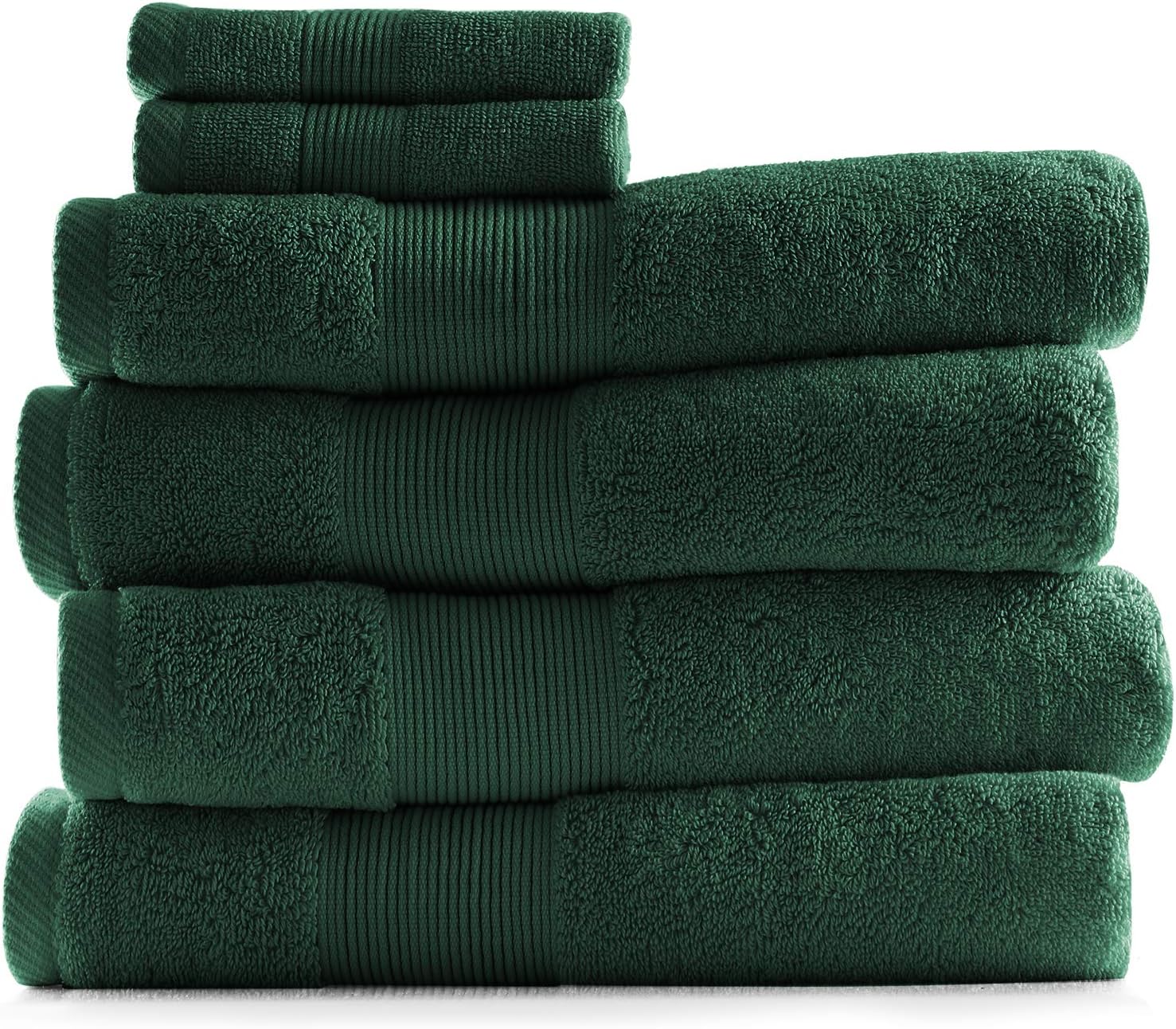 Bath Towels for Bathroom - 100% Ring Spun Cotton Luxury Bathroom Towels - Ultra Soft & Highly Absorbent, Bath Towels Set of 6 - Burgundy Red