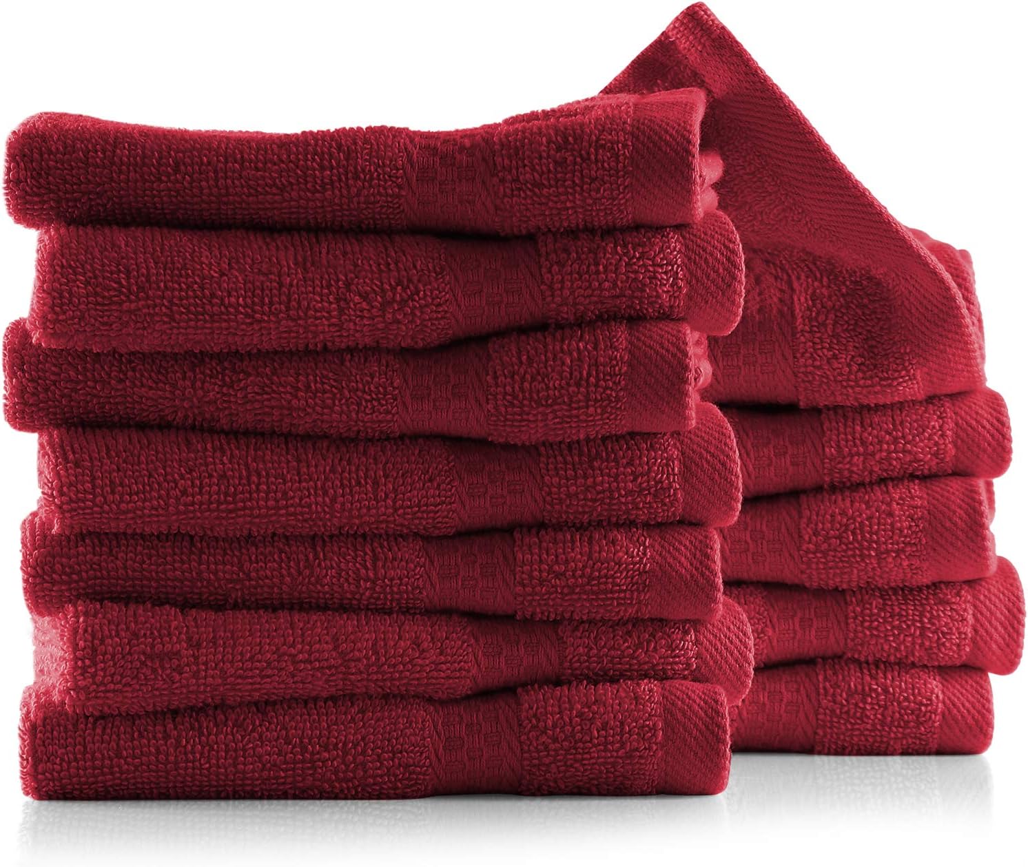 Bath Towels for Bathroom - 100% Ring Spun Cotton Luxury Bathroom Towels - Ultra Soft & Highly Absorbent, Bath Towels Set of 6 - Burgundy Red