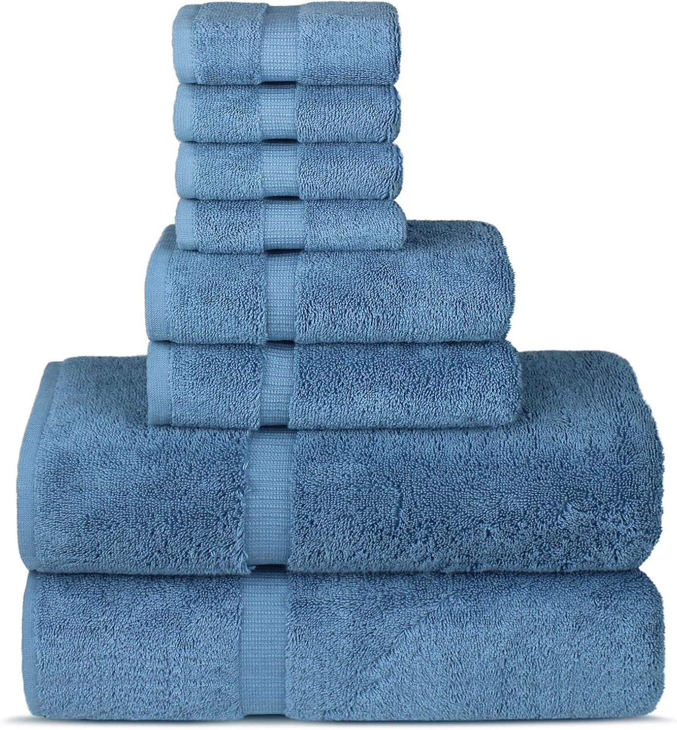 Premium Cotton Absorbent Turkish Towels (Bath Towel - Set of 4, Dark Gray)