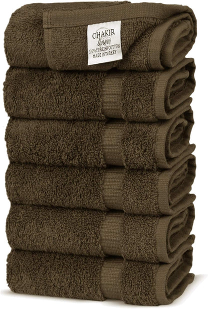 Premium Cotton Absorbent Turkish Towels (Bath Towel - Set of 4, Dark Gray)