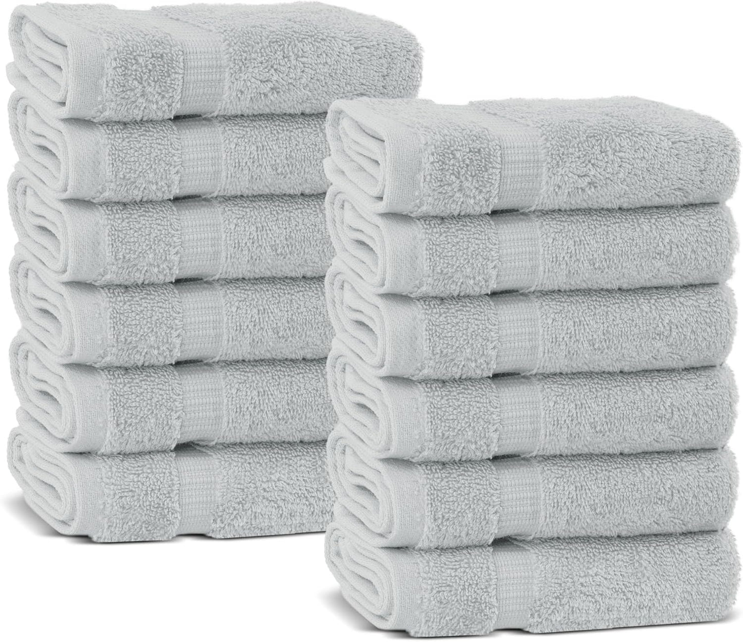 Premium Cotton Absorbent Turkish Towels (Bath Towel - Set of 4, Dark Gray)