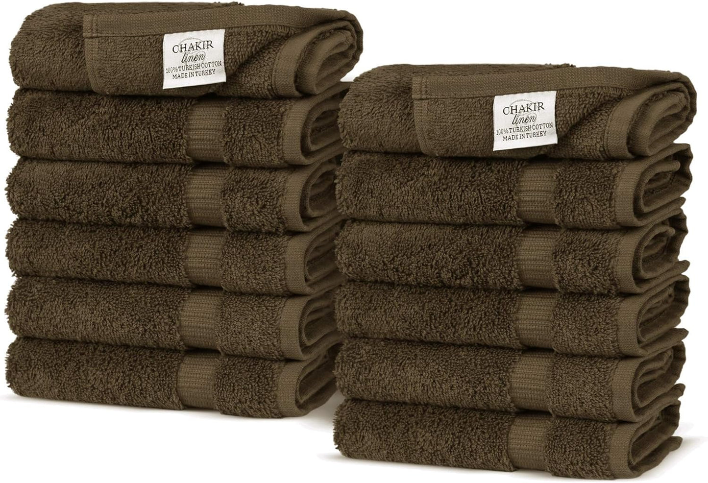Premium Cotton Absorbent Turkish Towels (Bath Towel - Set of 4, Dark Gray)