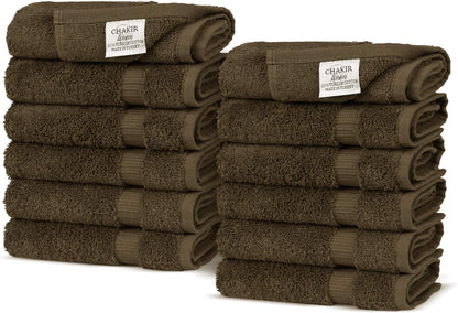 Premium Cotton Absorbent Turkish Towels (Bath Towel - Set of 4, Dark Gray)