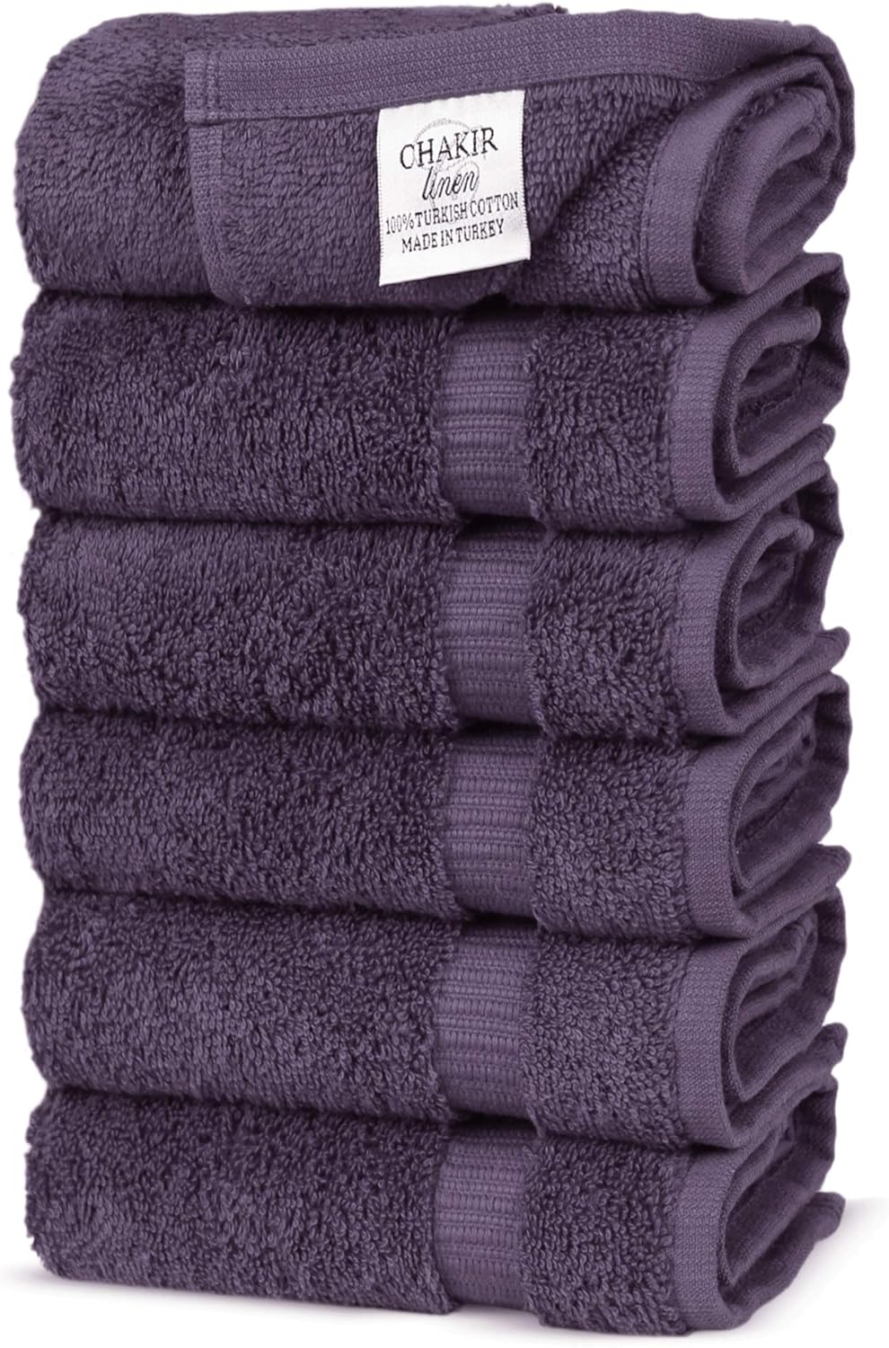 Premium Cotton Absorbent Turkish Towels (Bath Towel - Set of 4, Dark Gray)