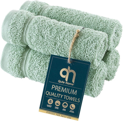 4-Piece Bath Towels Set, 100% Turkish Cotton Premium Quality Towels for Bathroom, Quick Dry Soft and Absorbent Turkish Towel, Set Includes 4 Bath Towels (Grey)