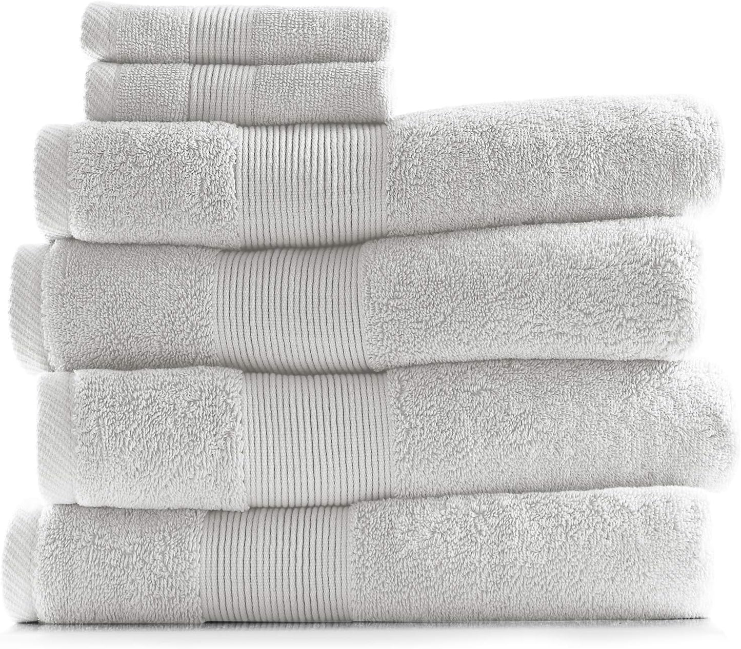 Bath Towels for Bathroom - 100% Ring Spun Cotton Luxury Bathroom Towels - Ultra Soft & Highly Absorbent, Bath Towels Set of 6 - Burgundy Red