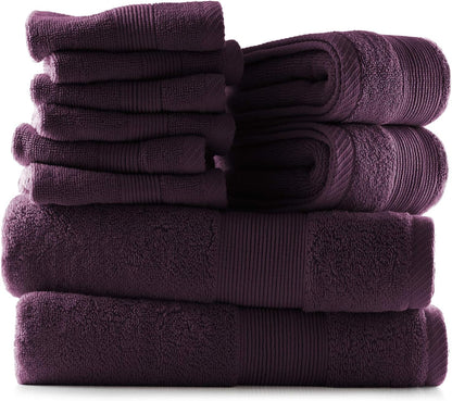 Bath Towels for Bathroom - 100% Ring Spun Cotton Luxury Bathroom Towels - Ultra Soft & Highly Absorbent, Bath Towels Set of 6 - Burgundy Red