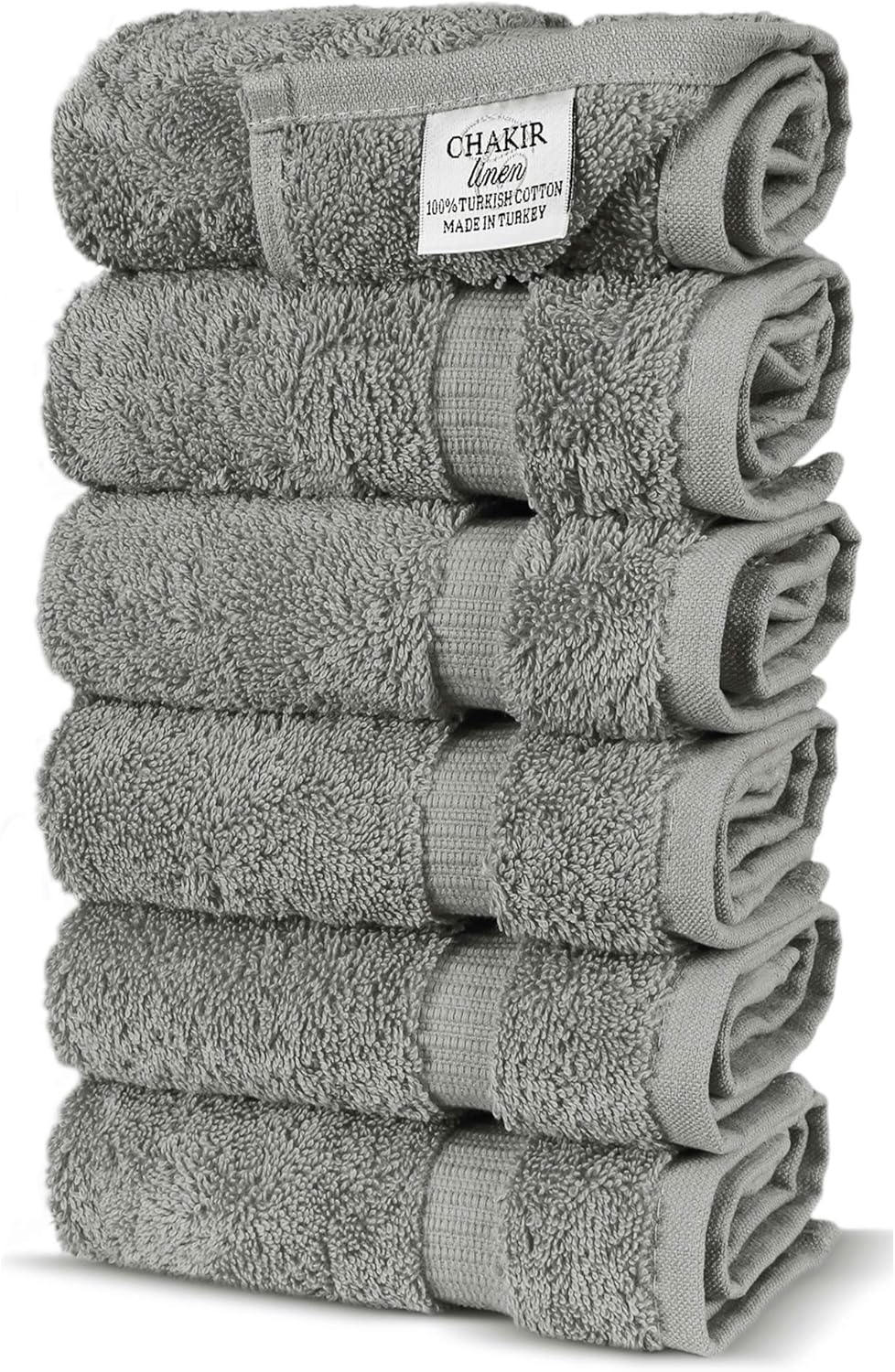 Premium Cotton Absorbent Turkish Towels (Bath Towel - Set of 4, Dark Gray)