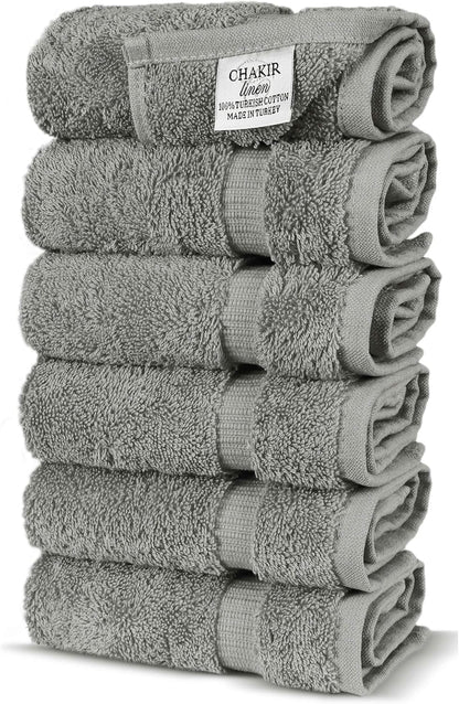 Premium Cotton Absorbent Turkish Towels (Bath Towel - Set of 4, Dark Gray)