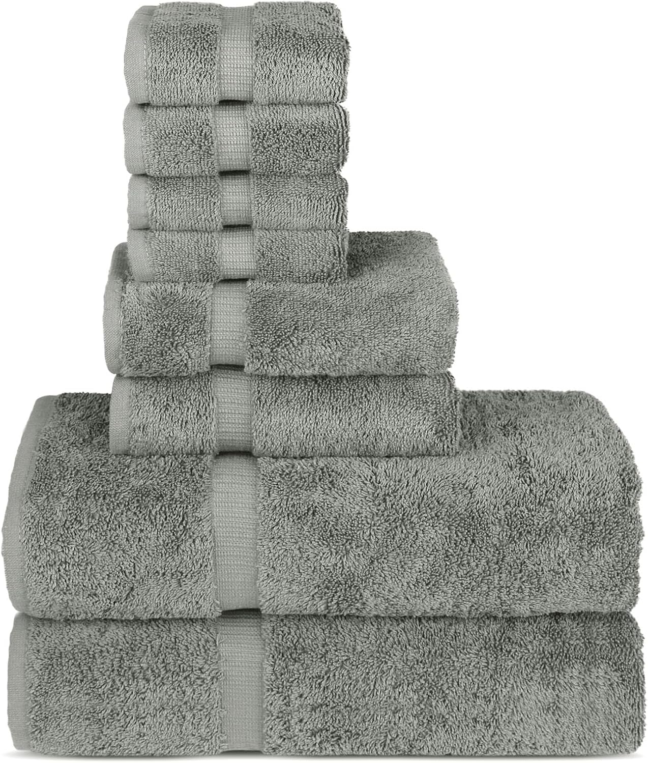 Premium Cotton Absorbent Turkish Towels (Bath Towel - Set of 4, Dark Gray)