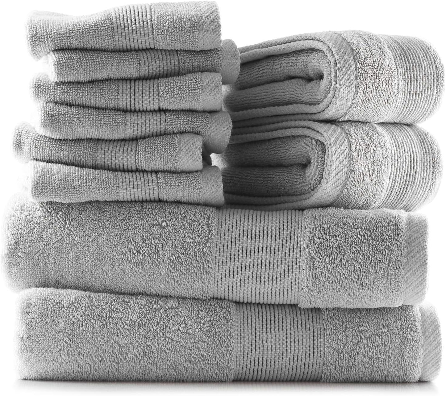 Bath Towels for Bathroom - 100% Ring Spun Cotton Luxury Bathroom Towels - Ultra Soft & Highly Absorbent, Bath Towels Set of 6 - Burgundy Red
