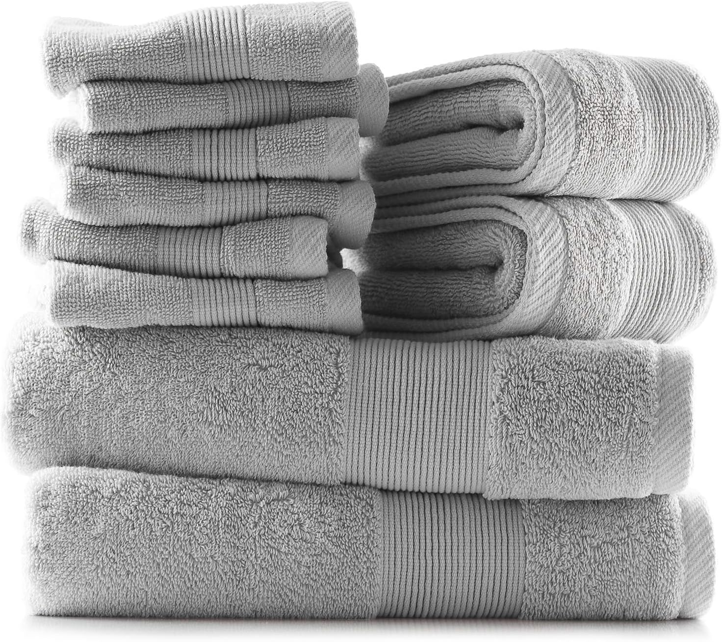 Bath Towels for Bathroom - 100% Ring Spun Cotton Luxury Bathroom Towels - Ultra Soft & Highly Absorbent, Bath Towels Set of 6 - Burgundy Red