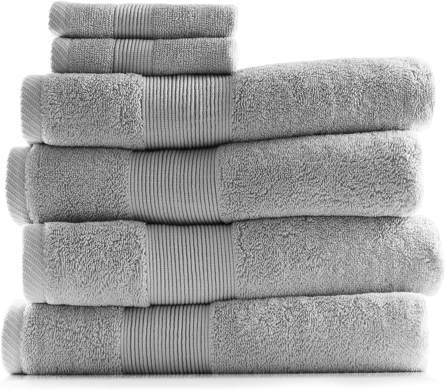 Bath Towels for Bathroom - 100% Ring Spun Cotton Luxury Bathroom Towels - Ultra Soft & Highly Absorbent, Bath Towels Set of 6 - Burgundy Red