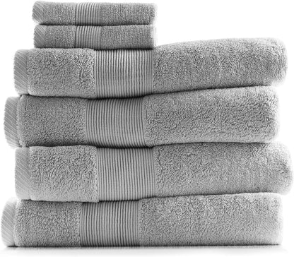 Bath Towels for Bathroom - 100% Ring Spun Cotton Luxury Bathroom Towels - Ultra Soft & Highly Absorbent, Bath Towels Set of 6 - Burgundy Red