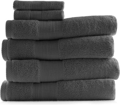 Bath Towels for Bathroom - 100% Ring Spun Cotton Luxury Bathroom Towels - Ultra Soft & Highly Absorbent, Bath Towels Set of 6 - Burgundy Red