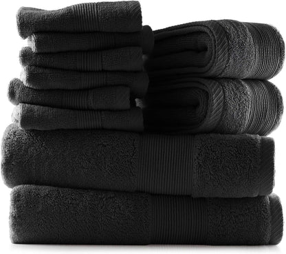 Bath Towels for Bathroom - 100% Ring Spun Cotton Luxury Bathroom Towels - Ultra Soft & Highly Absorbent, Bath Towels Set of 6 - Burgundy Red