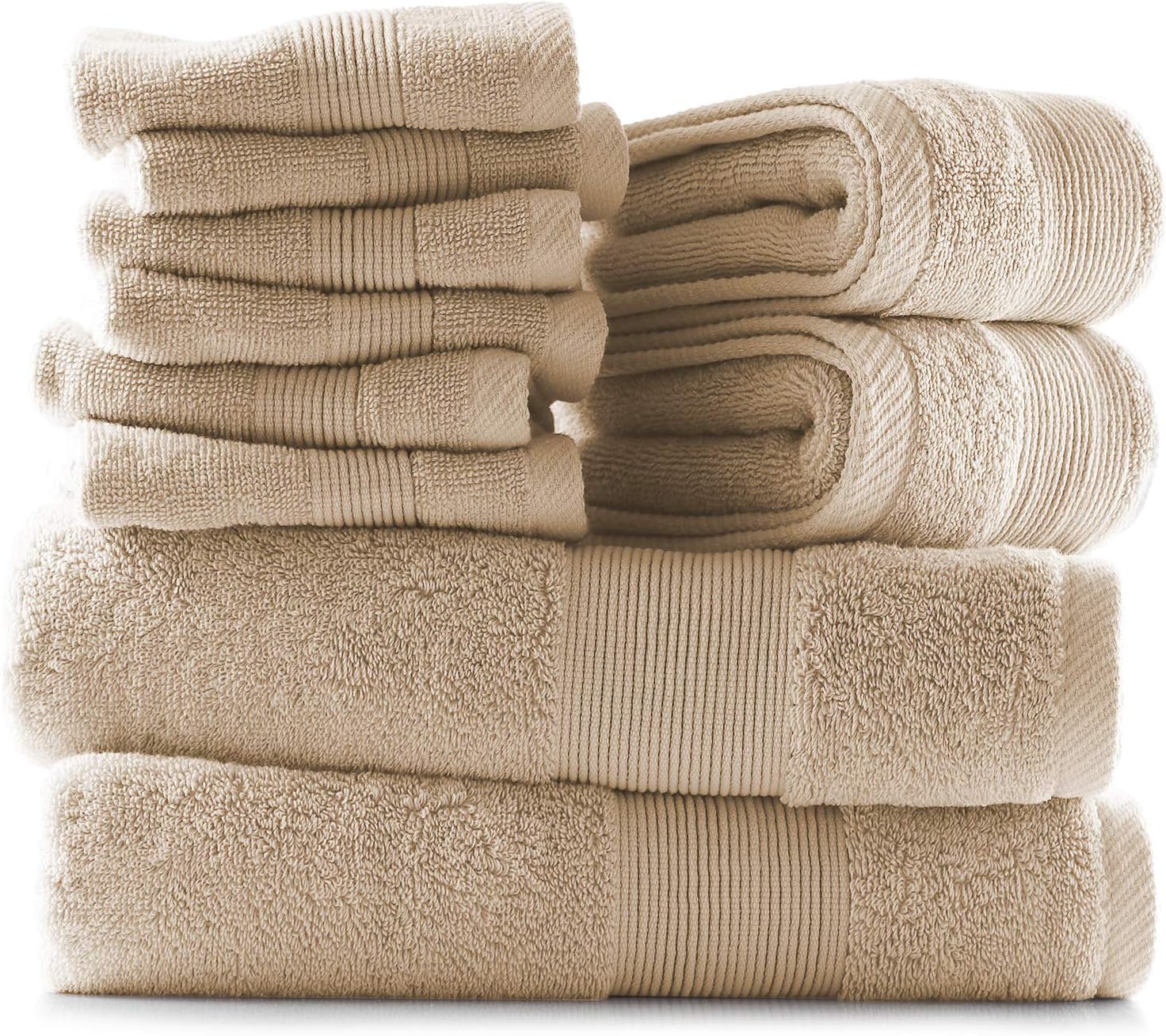 Bath Towels for Bathroom - 100% Ring Spun Cotton Luxury Bathroom Towels - Ultra Soft & Highly Absorbent, Bath Towels Set of 6 - Burgundy Red