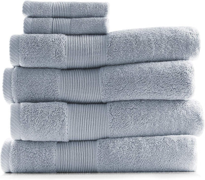 Bath Towels for Bathroom - 100% Ring Spun Cotton Luxury Bathroom Towels - Ultra Soft & Highly Absorbent, Bath Towels Set of 6 - Burgundy Red