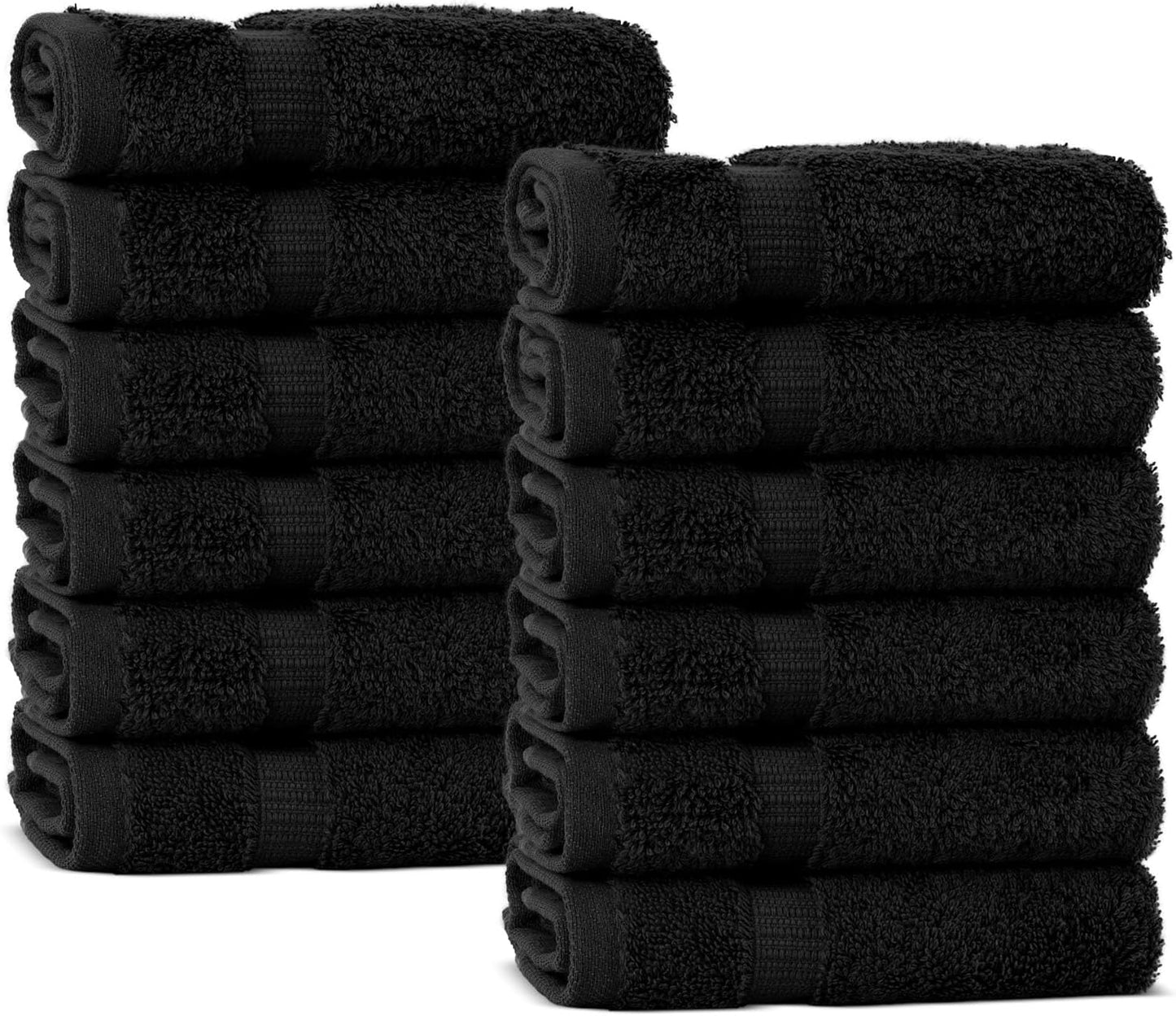 Premium Cotton Absorbent Turkish Towels (Bath Towel - Set of 4, Dark Gray)