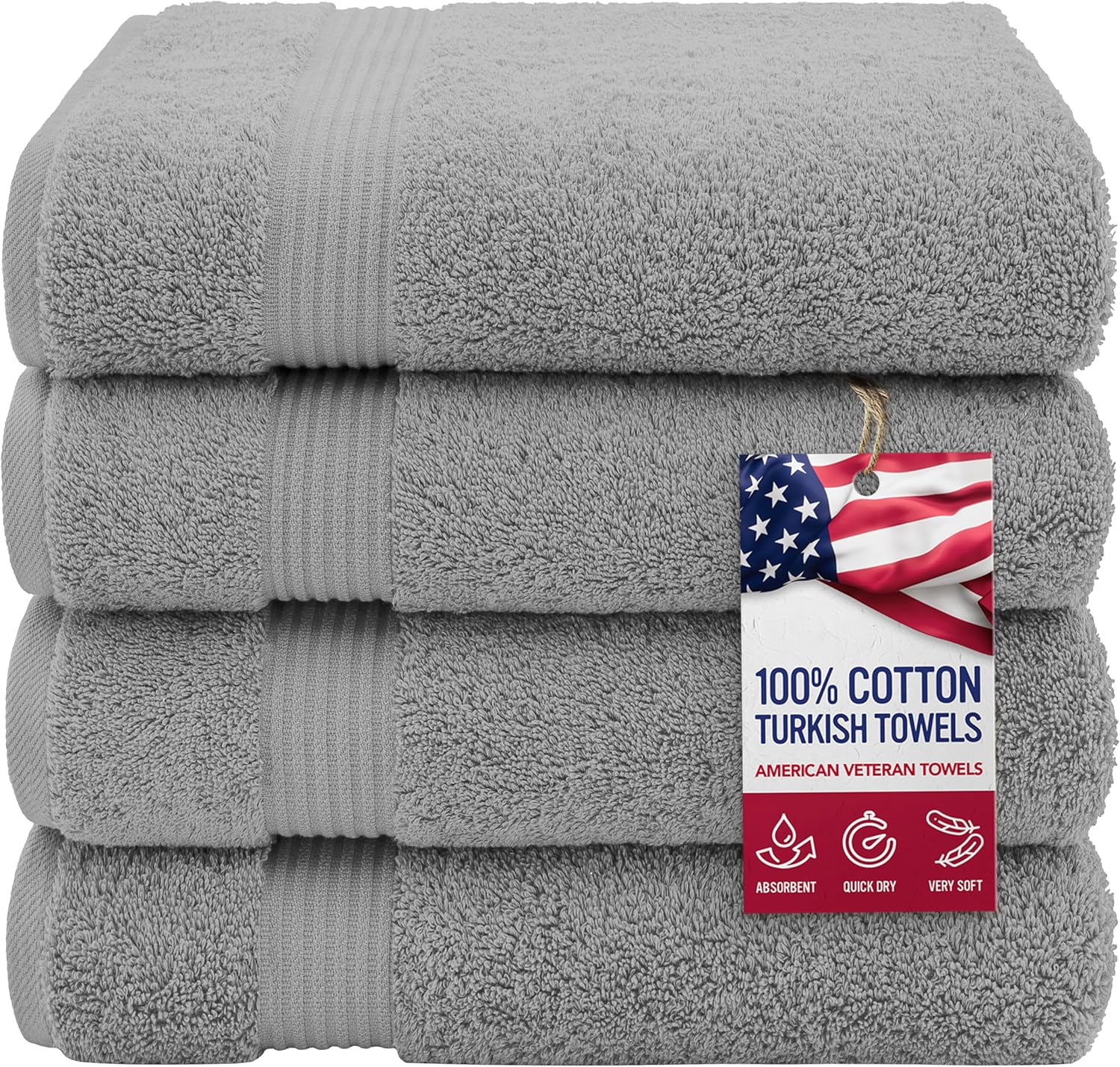 , 100% Cotton Turkish 6 Piece Towel Set, Luxury Towels Set of 6 for Bathroom Essentials, 2 Bath Towels 2 Hand Towels 2 Washcloths, Brown