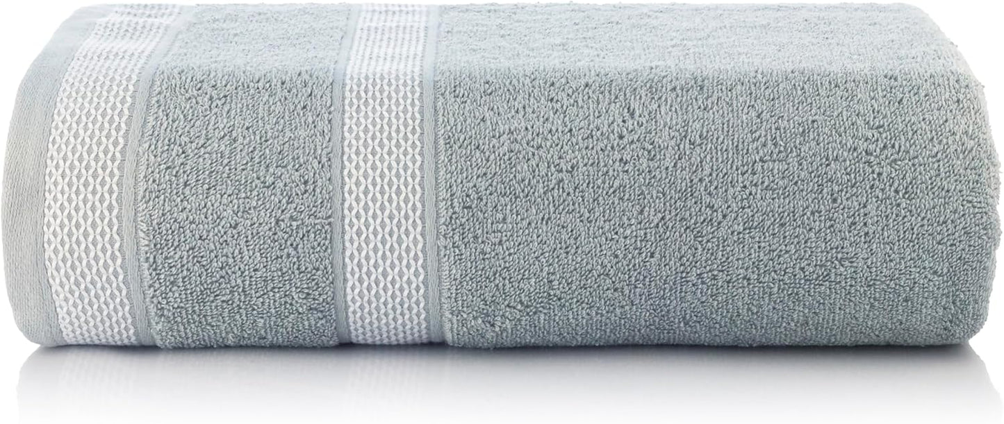 Solitaire Towels, 4 Pieces Bath Towel Set- Grey Violet, 600 GSM Designed in Denmark Made of Soft Egyptian Cotton for Bathroom, Kitchen & Shower