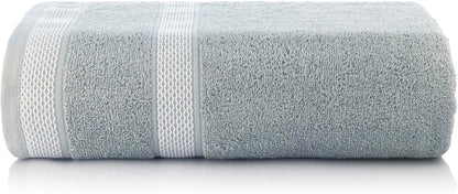 Solitaire Towels, 4 Pieces Bath Towel Set- Grey Violet, 600 GSM Designed in Denmark Made of Soft Egyptian Cotton for Bathroom, Kitchen & Shower