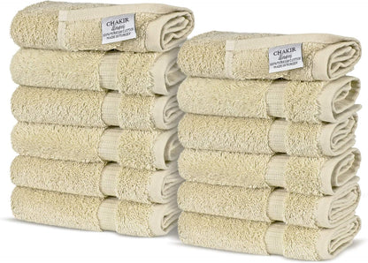 Premium Cotton Absorbent Turkish Towels (Bath Towel - Set of 4, Dark Gray)