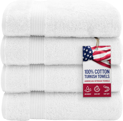 , 100% Cotton Turkish 6 Piece Towel Set, Luxury Towels Set of 6 for Bathroom Essentials, 2 Bath Towels 2 Hand Towels 2 Washcloths, Brown